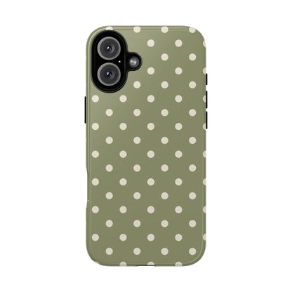 Green & White Dot Pattern Phone Case