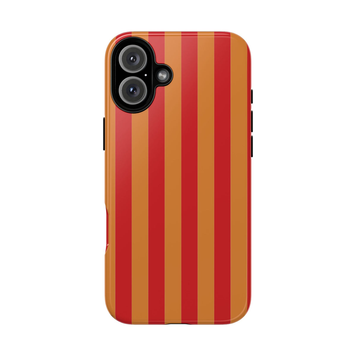 Orange & Red Stripe Pattern Phone Case - Orange Phone Case - iPhone 16 Plus / Glossy
