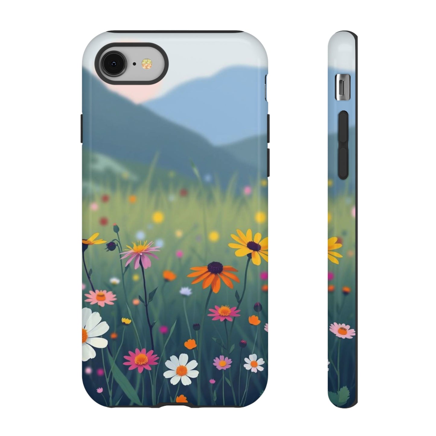 iPhone 8 / Glossy Phone Case - Vibrant Meadow Design Phone Case