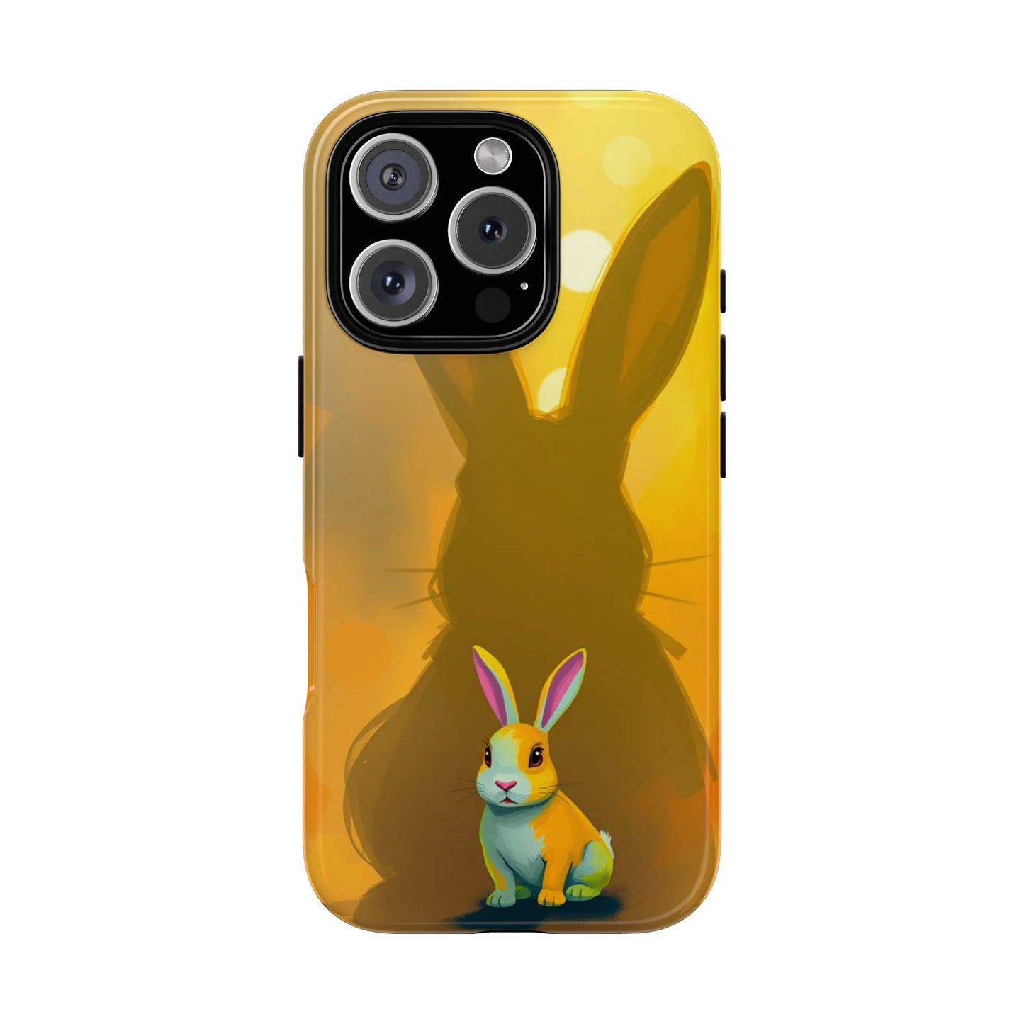 iPhone 16 Pro / Glossy Phone Case - Shadow Rabbit Design Phone Case