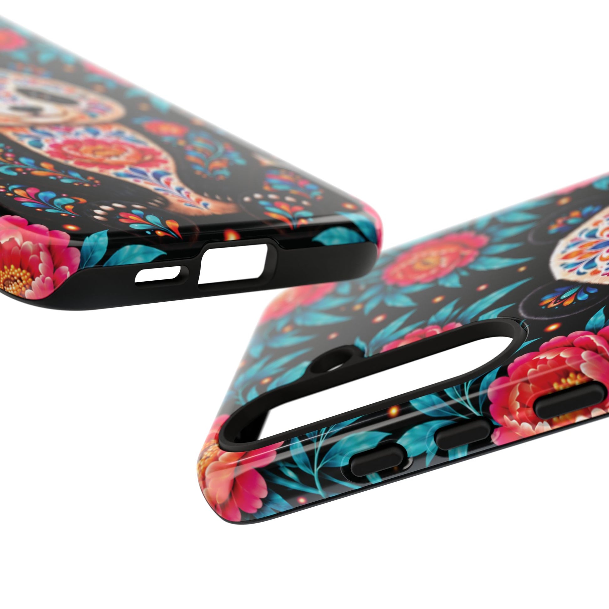 Cute Pink and Turquoise Calavera Panda Phone Case - Multicolor Phone Case