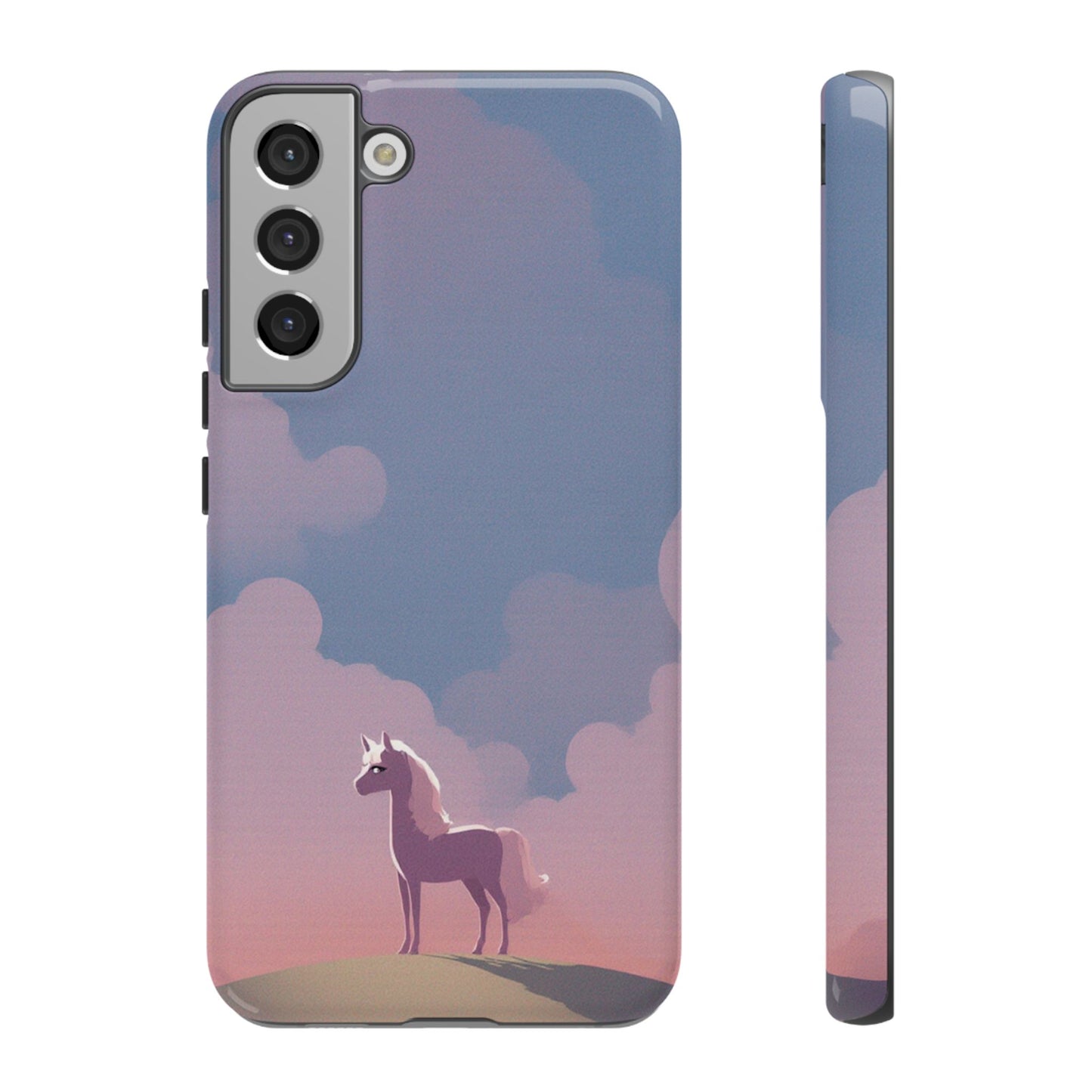 Samsung Galaxy S22 Plus / Glossy Phone Case - Pony & Cloud Design Phone Case