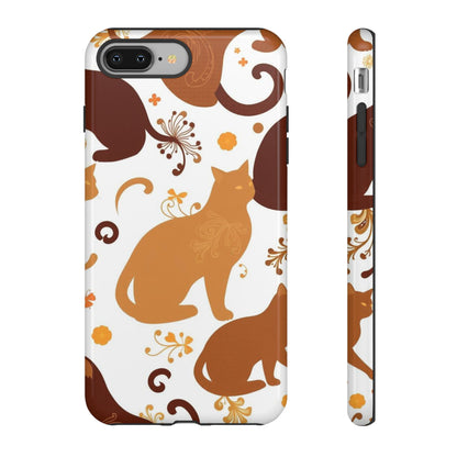 iPhone 8 Plus / Glossy Phone Case - Abstract Cat Pattern Phone Case