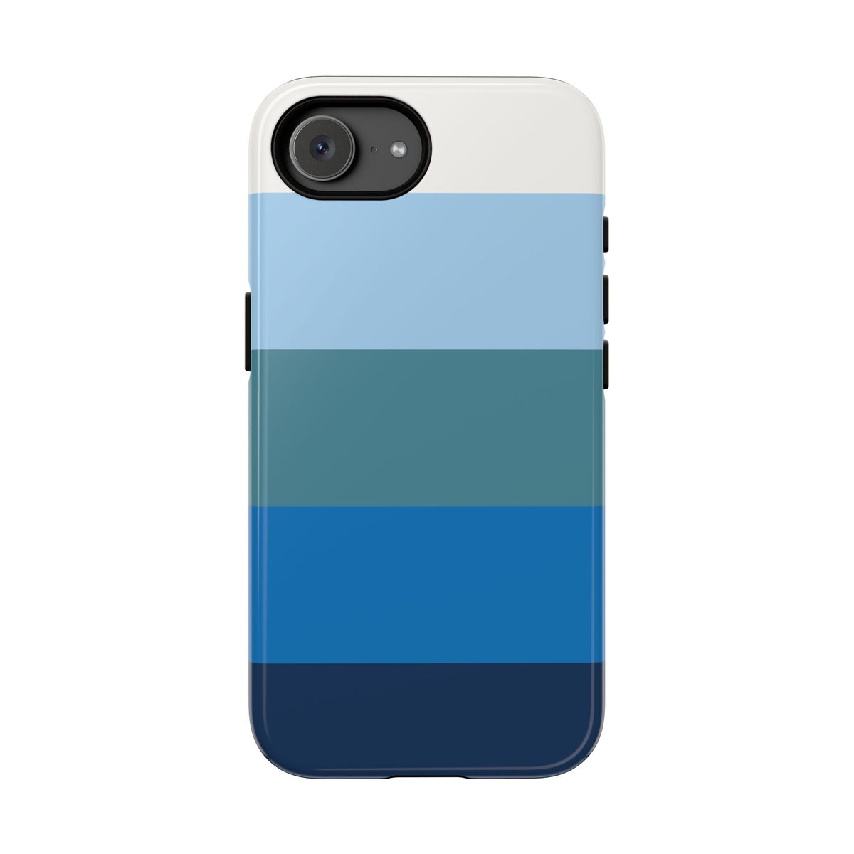 Blue and White Stripe Pattern Phone Case - Blue Phone Case - iPhone 17e / Glossy