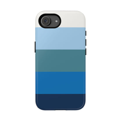 Blue and White Stripe Pattern Phone Case - Blue Phone Case - iPhone 17e / Glossy