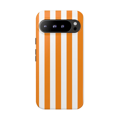 Google Pixel 9 Pro XL / Glossy Phone Case - Simple Yellow & White Stripe Pattern Phone Case