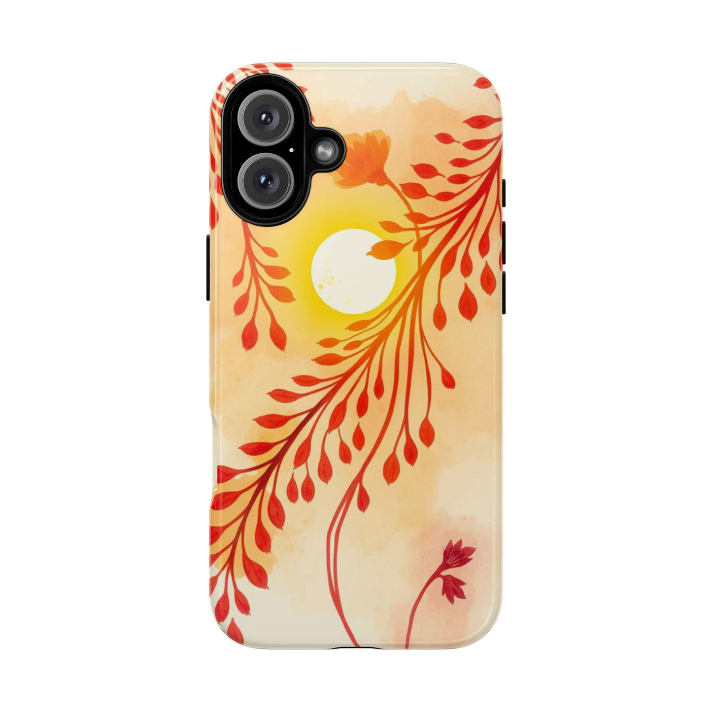iPhone 16 Plus / Glossy Phone Case - Boho Chic Watercolour Sunset Design Phone Case