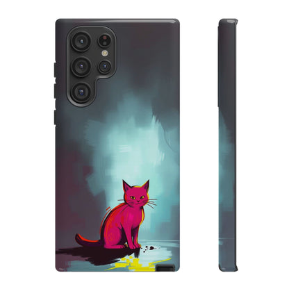 Samsung Galaxy S22 Ultra / Glossy Phone Case - Pop Art Moody Cat Design Phone Case