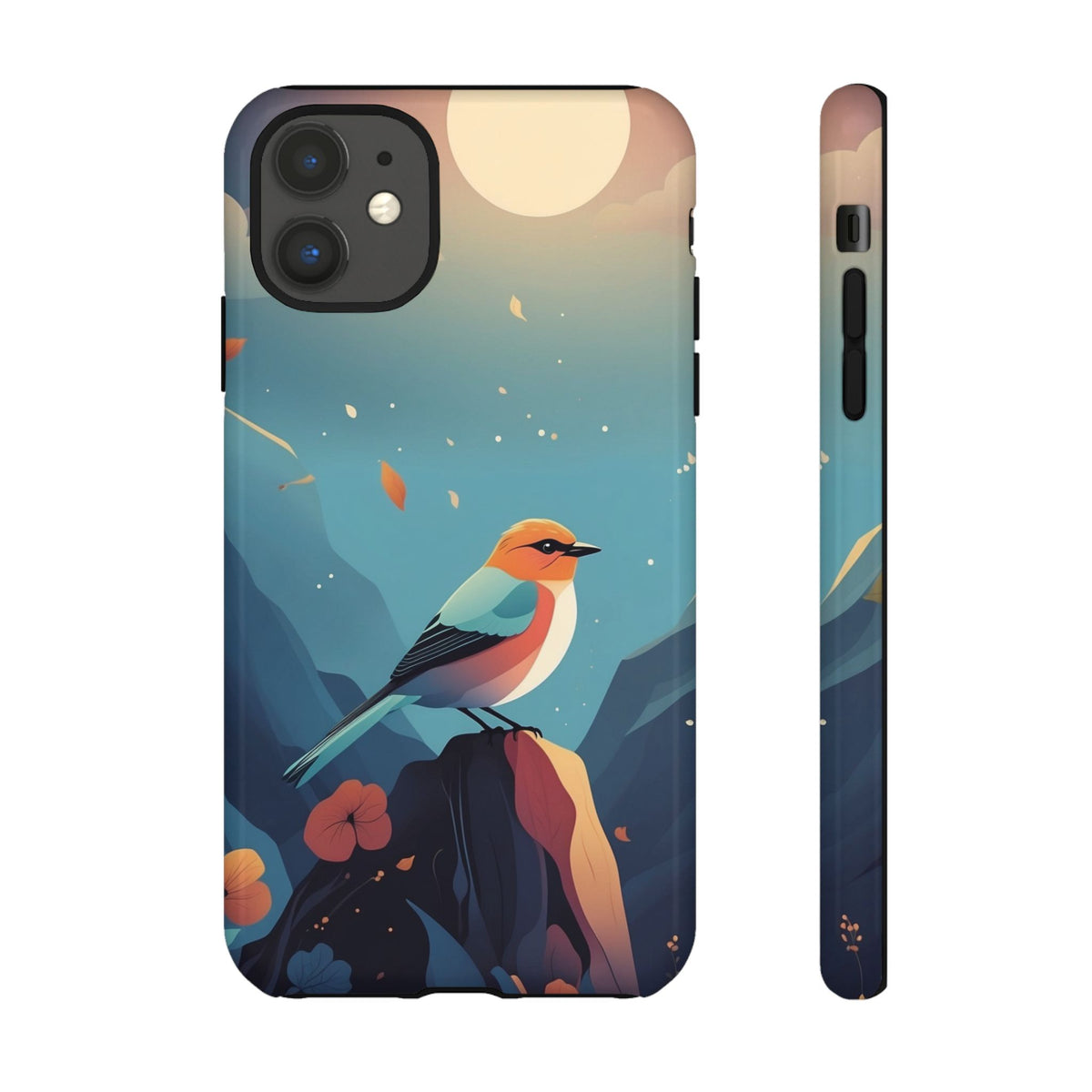 Stylised Bird Design Phone Case - Multicolor Phone Case - iPhone 11 / Glossy