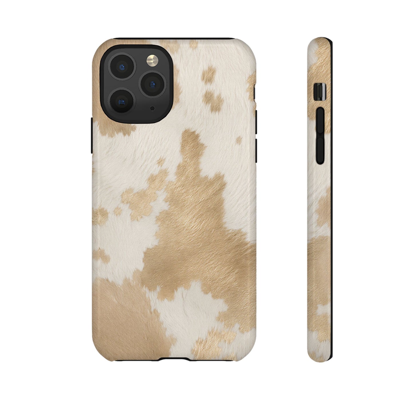Elegant Champagne Cow Print Phone Case