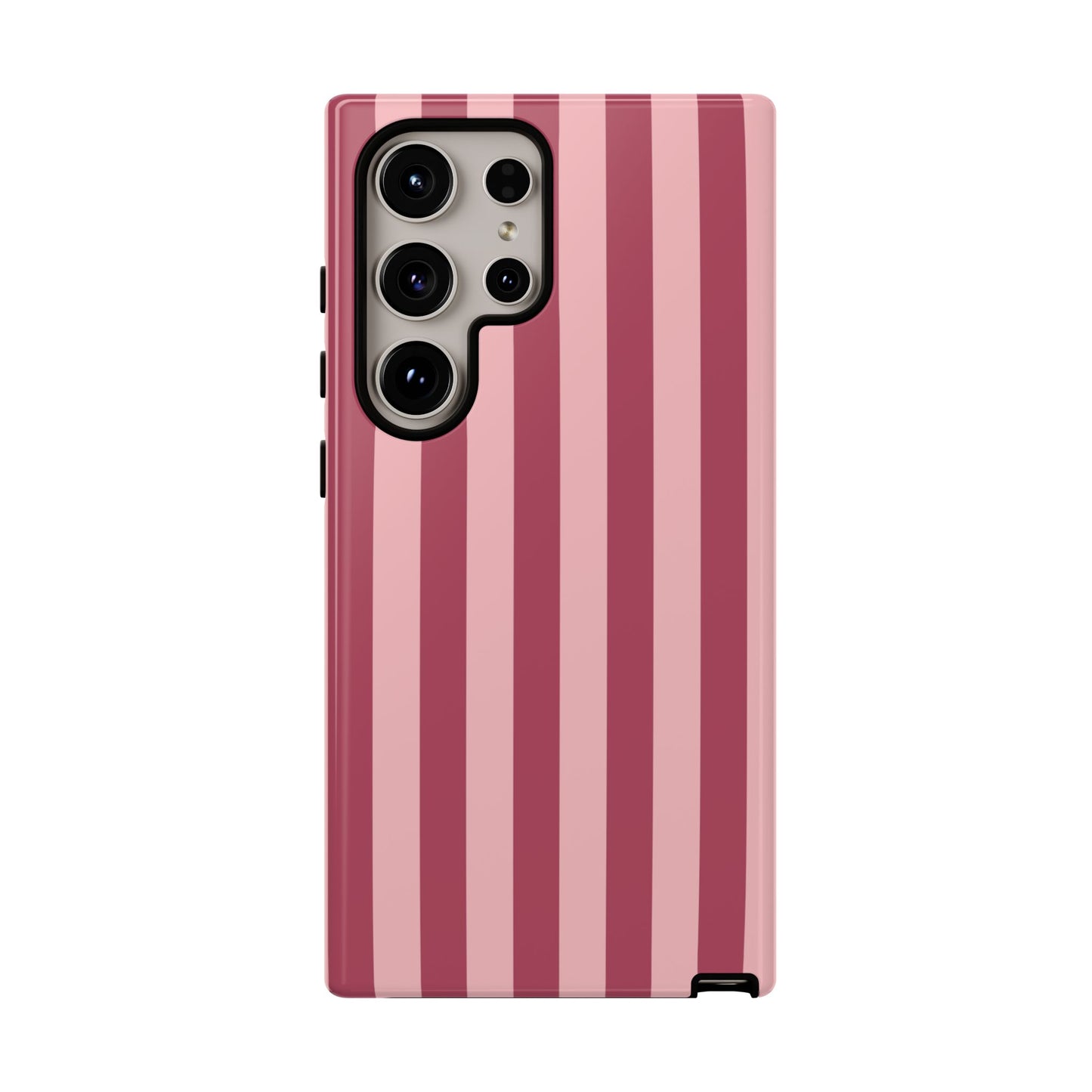 Samsung Galaxy S24 Ultra / Glossy Phone Case - ’Pink Stripe Pattern’ Phone Case