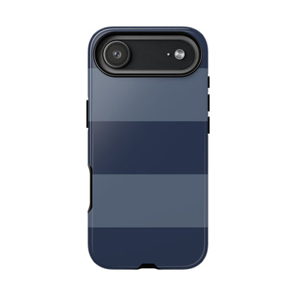 Dark Blue Horizontal Stripe Pattern Phone Case - Blue Phone Case - iPhone 17 Air / Glossy