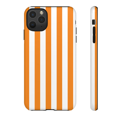 iPhone 11 Pro Max / Glossy Phone Case - Simple Yellow & White Stripe Pattern Phone Case