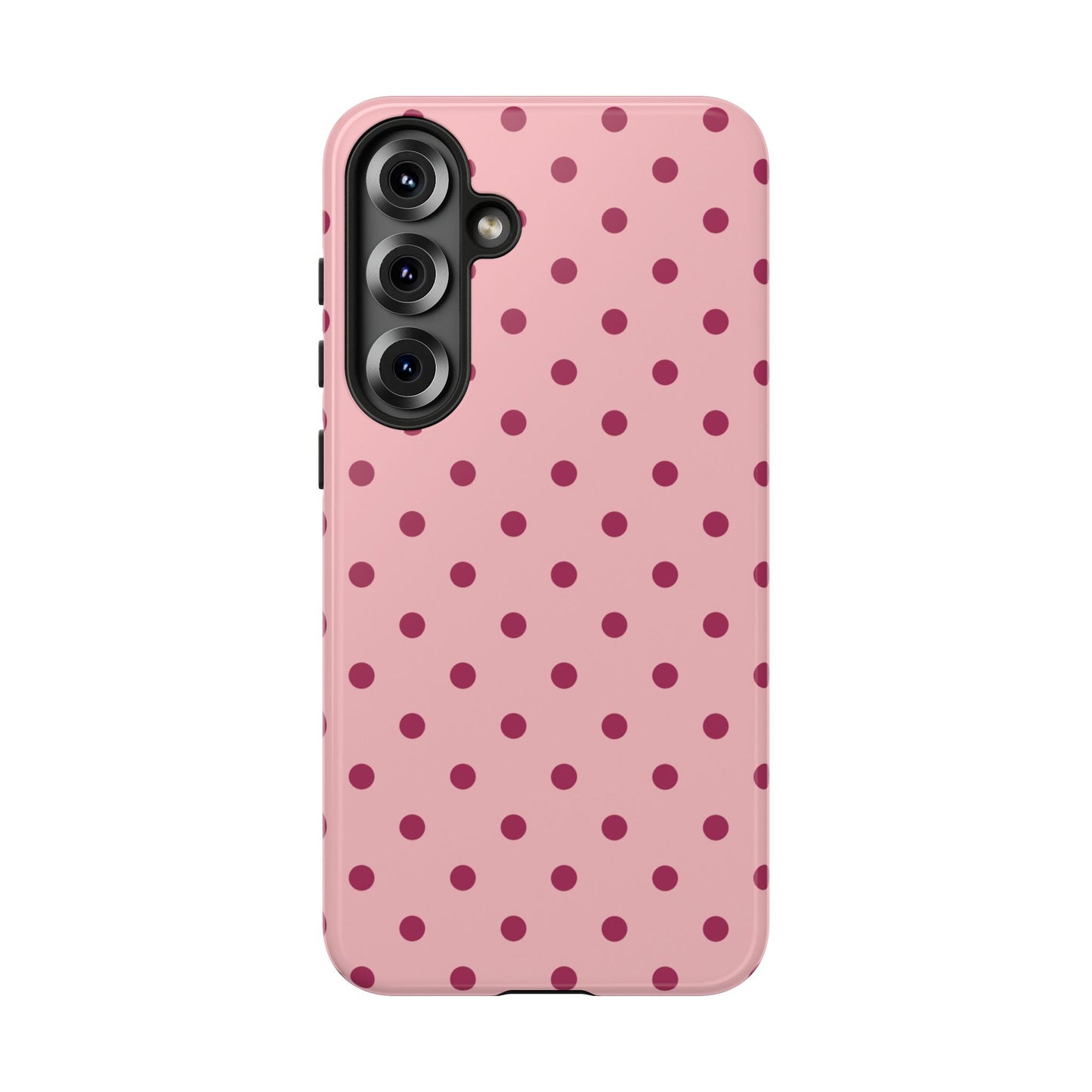 Pink with Red Dot Pattern Phone Case