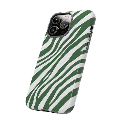 Modern Sage Zebra Print Phone Case