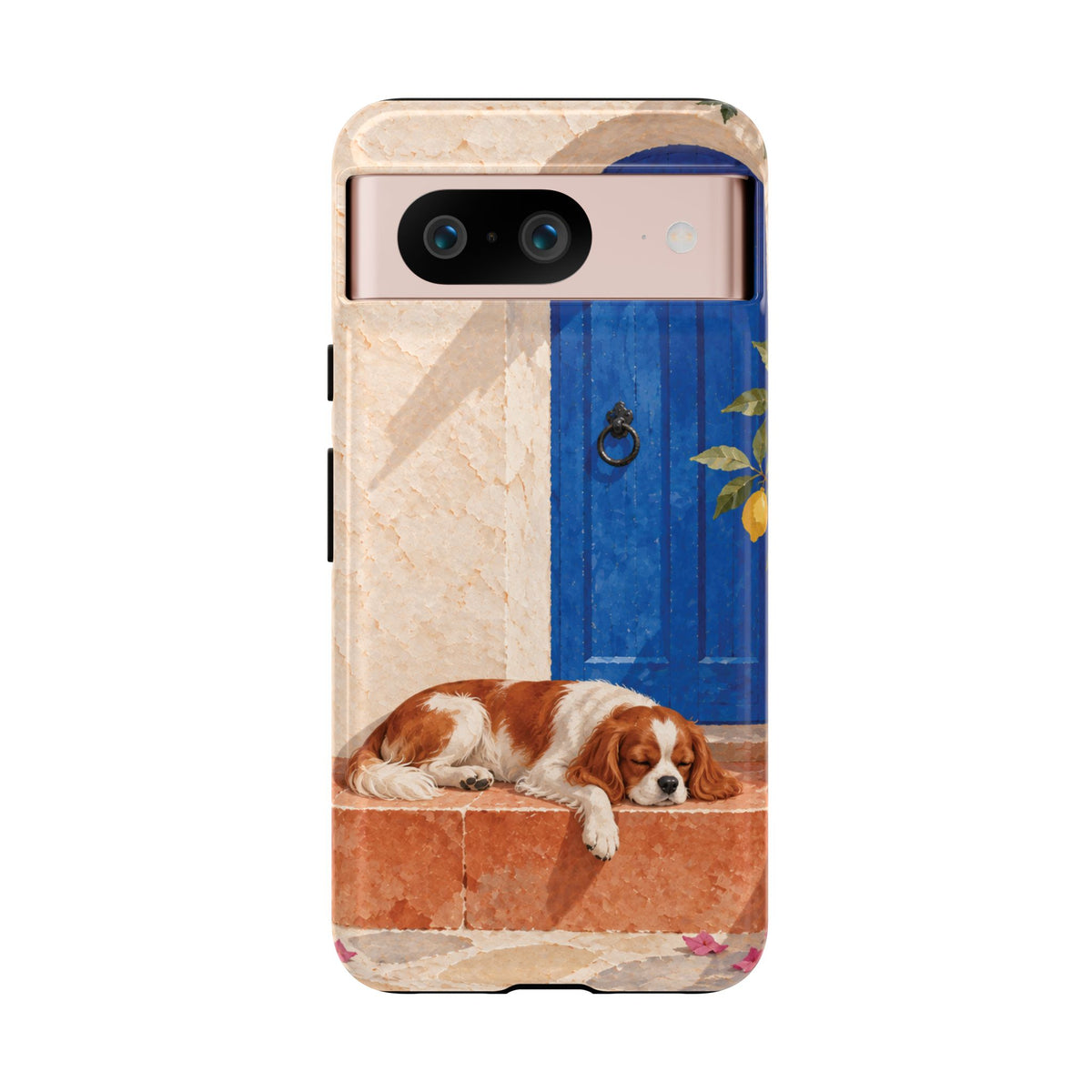 Cavalier King Charles Spaniel Blue Door Siesta Phone Case - Multicolor Phone Case - Google Pixel 8 / Glossy
