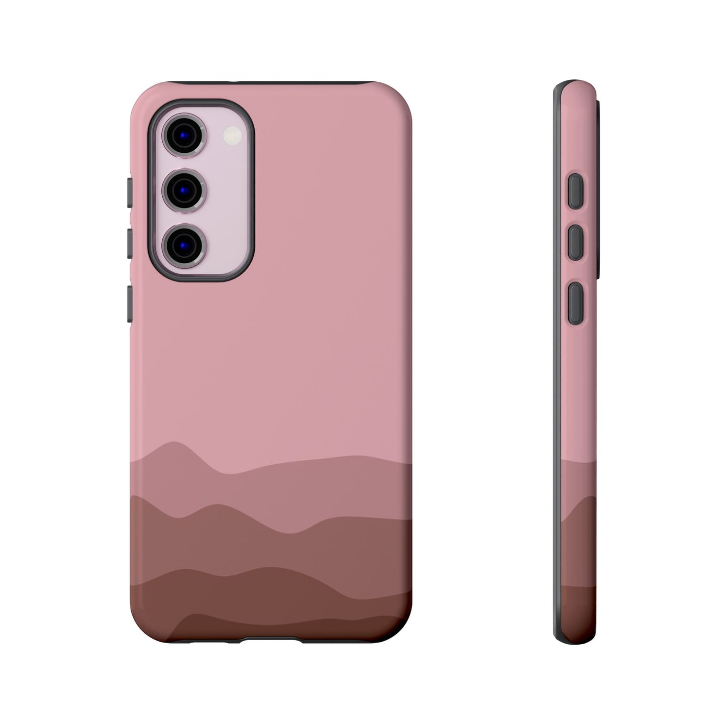 Pink Abstract Waves Protective Phone Case - Pink Phone Case - Samsung Galaxy S23 Plus / Glossy