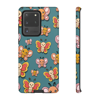 Blue Butterfly Sticker Design Phone Case - Blue Phone Case - Samsung Galaxy S20 Ultra / Glossy
