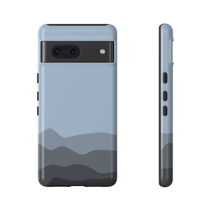 Blue Abstract Waves Protective Phone Case - Blue Phone Case - Google Pixel 7 / Glossy
