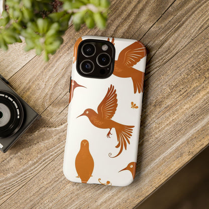 Abstract Bird Pattern Phone Case - Multicolor Phone Case