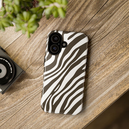 Modern Mocha Zebra Print Phone Case