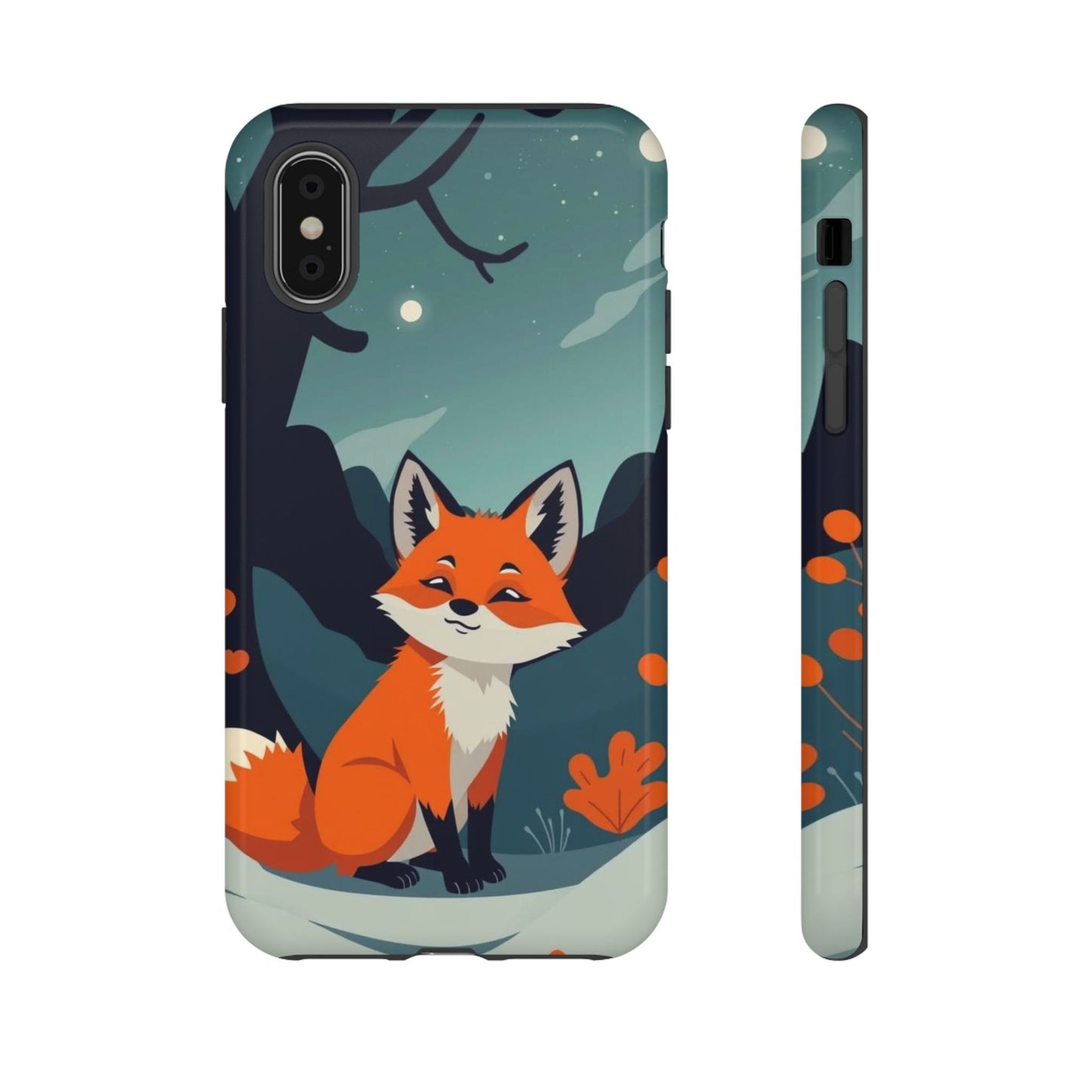 iPhone X / Glossy Phone Case - Cute Fox Design Phone Case