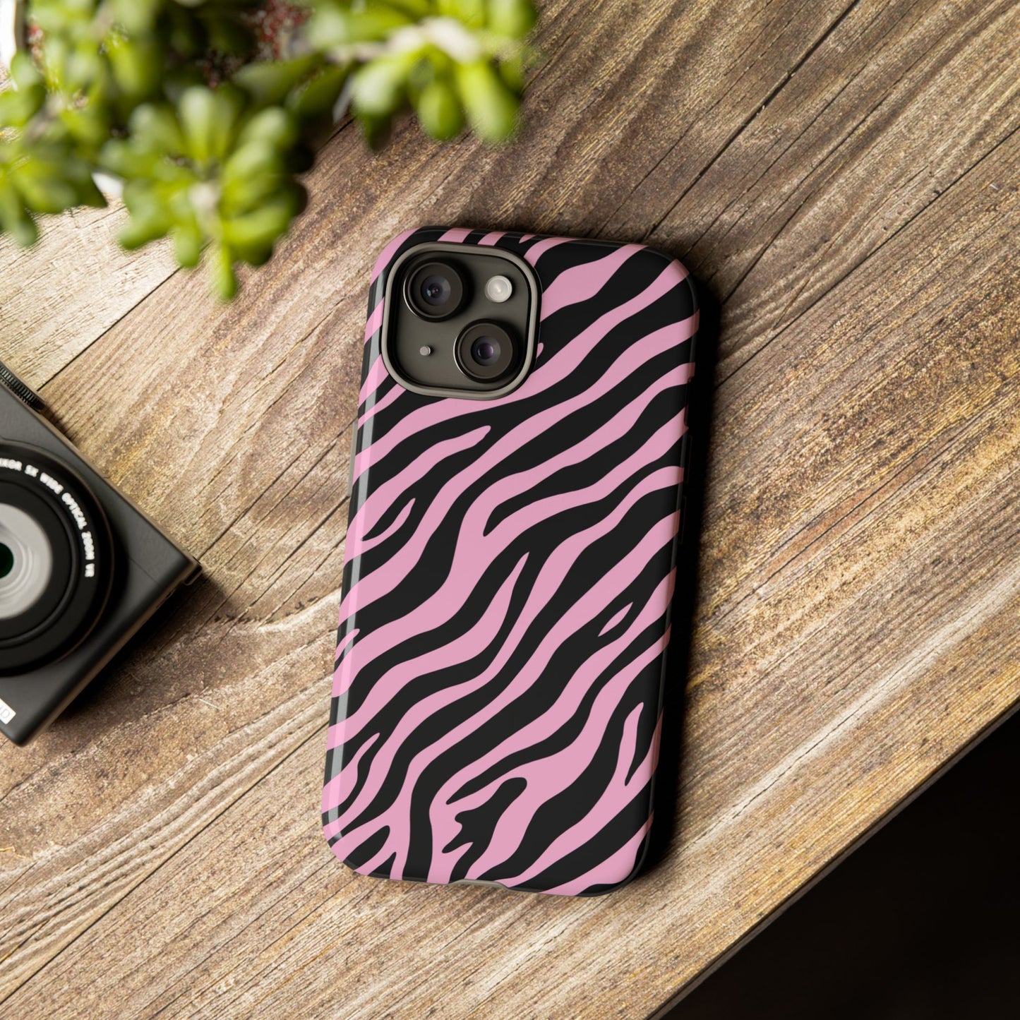 Stylish Blush Zebra Print Phone Case