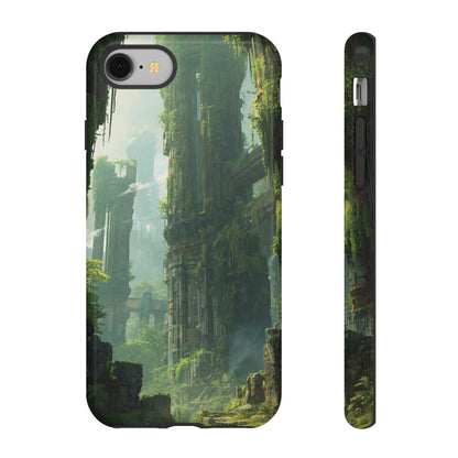 iPhone 8 / Glossy Phone Case - Overgrown Future Ruins Sci-fi Phone Case