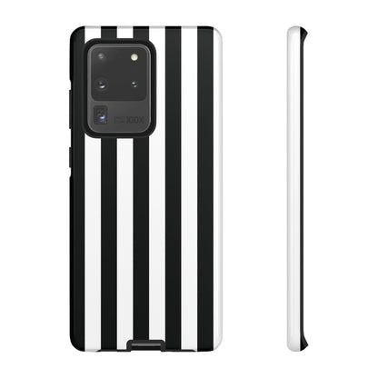 Samsung Galaxy S20 Ultra / Glossy Phone Case - Simple Black & White Stripe Pattern Phone Case