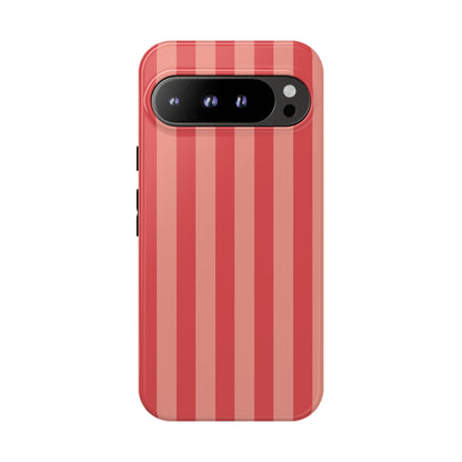 Google Pixel 9 Pro XL / Glossy Phone Case - ’Light Pink Stripe Pattern’ Phone Case