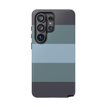 Shades of Blue Horizontal Stripe Pattern Phone Case - Blue Phone Case - Samsung Galaxy S26 Ultra / Glossy