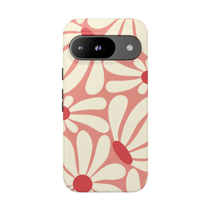 Cute Retro Pink Daisy Pattern Phone Case - Pink Phone Case - Google Pixel 9 / Glossy