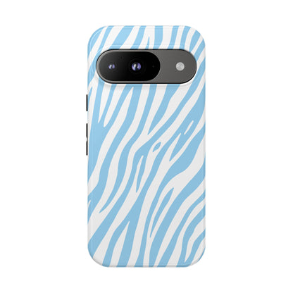 Sky Blue Tiger Print Phone Case