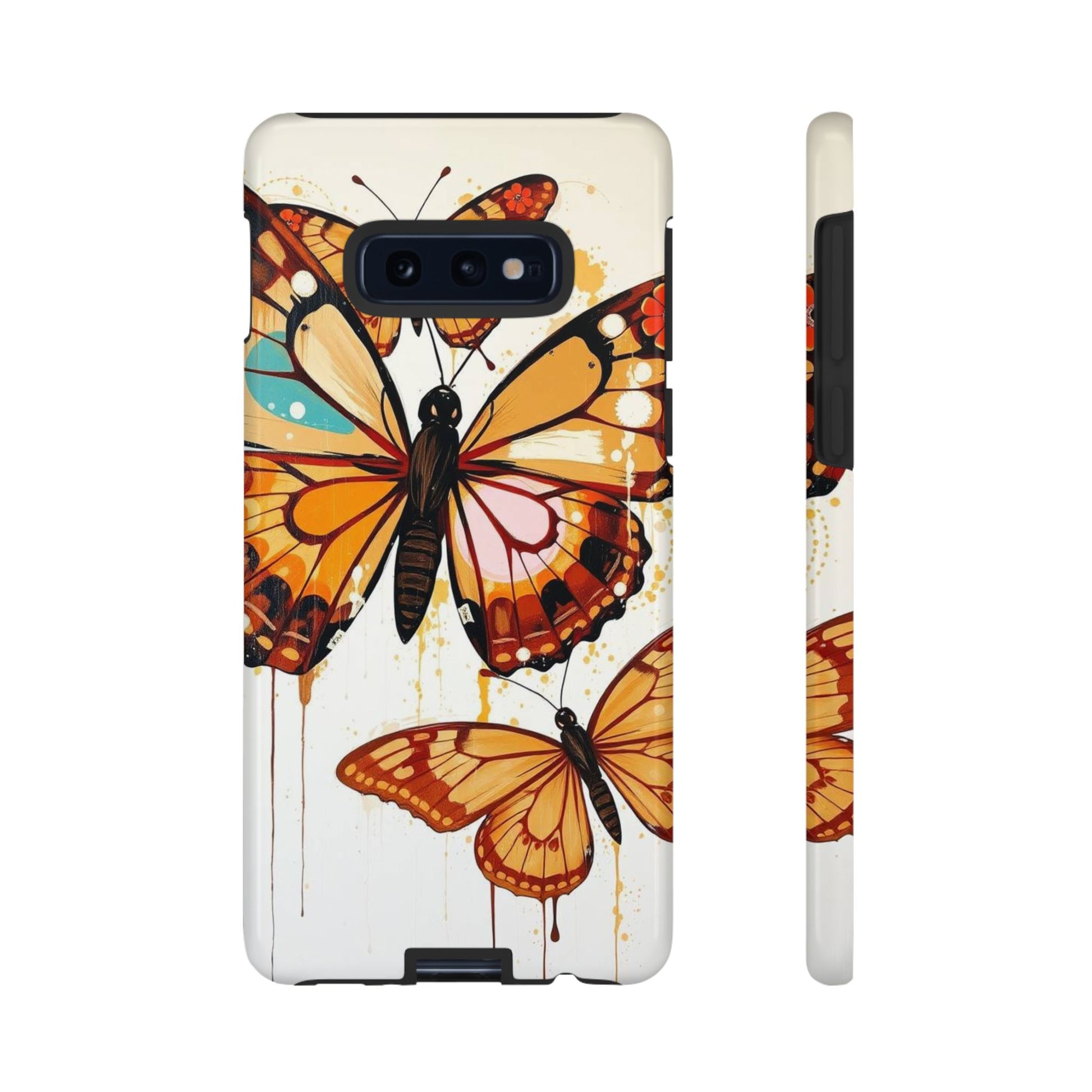 Abstract Butterflies Design Phone Case - Brown Phone Case - Samsung Galaxy S10E / Glossy