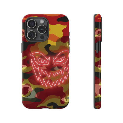 Inferno Neon Face Camo Phone Case - Red Phone Case - iPhone 15 Pro Max / Glossy