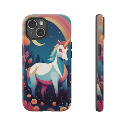 Stylised Unicorn & Rainbow Design Phone Case - Multicolor Phone Case - iPhone 15 / Glossy