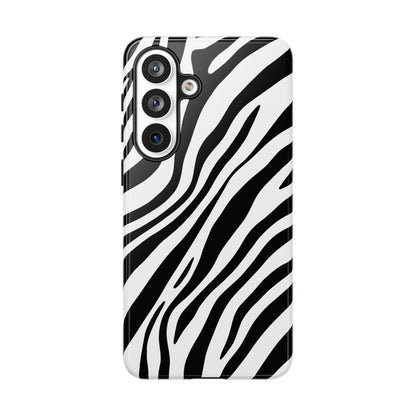 Modern Monochrome Zebra Print Phone Case