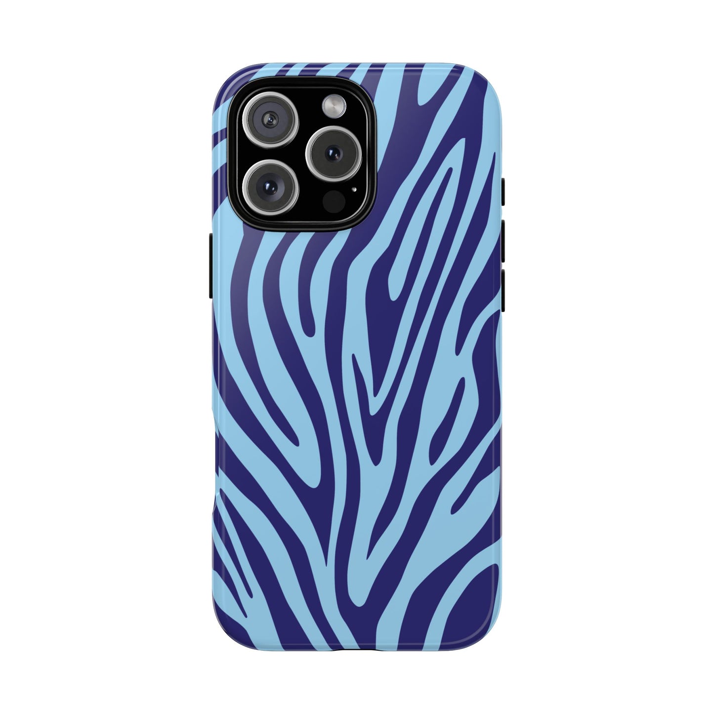 Boutique Sky Blue Tiger Print Phone Case