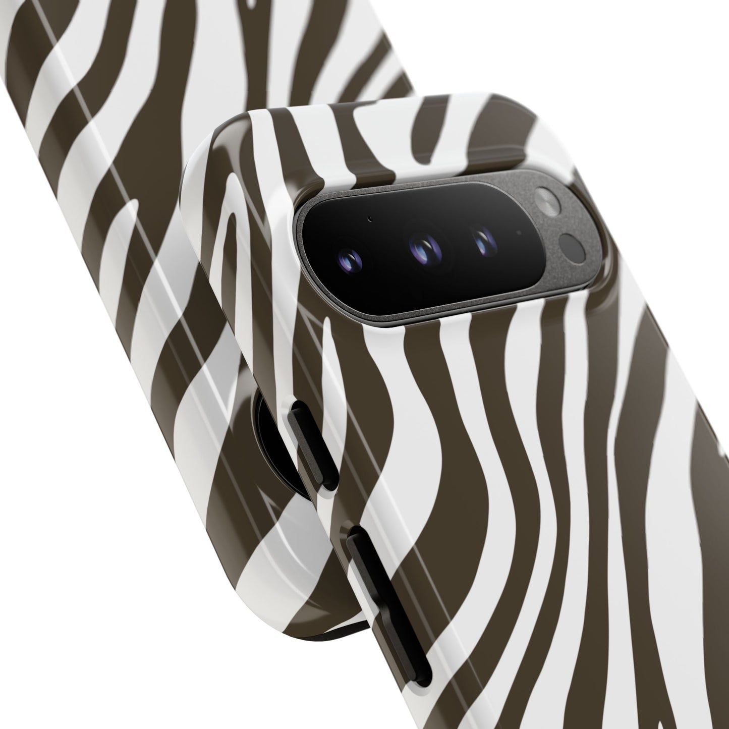 Modern Mocha Zebra Print Phone Case