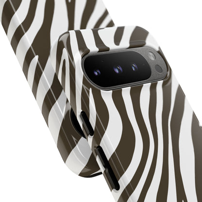 Modern Mocha Zebra Print Phone Case