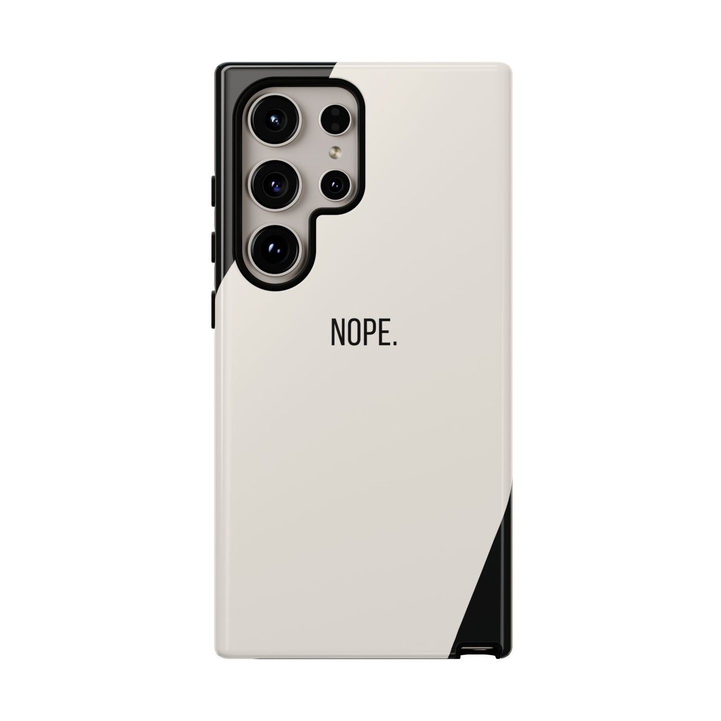 Samsung Galaxy S24 Ultra / Glossy Phone Case - Sassy Statement Case ’Nope’ in Black & White