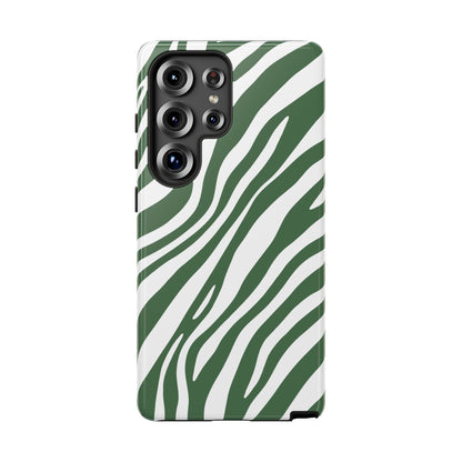 Modern Sage Zebra Print Phone Case