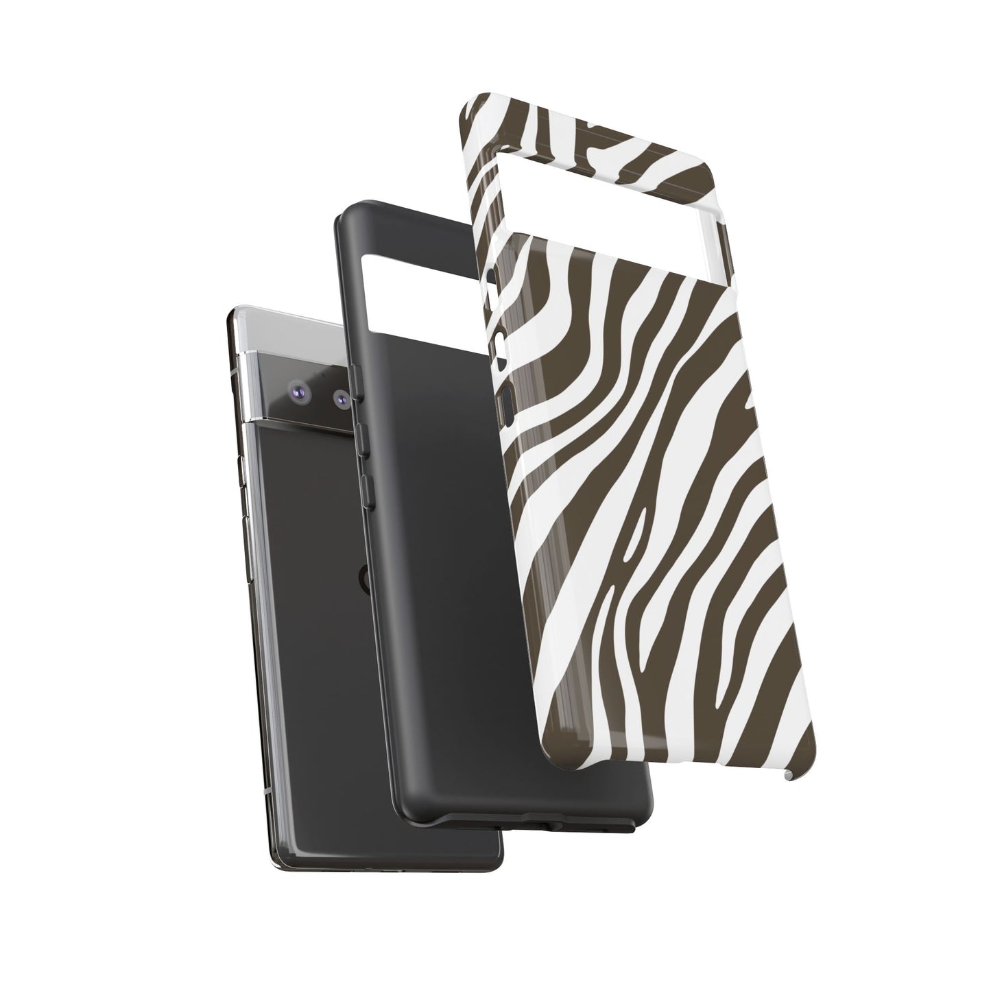 Modern Mocha Zebra Print Phone Case