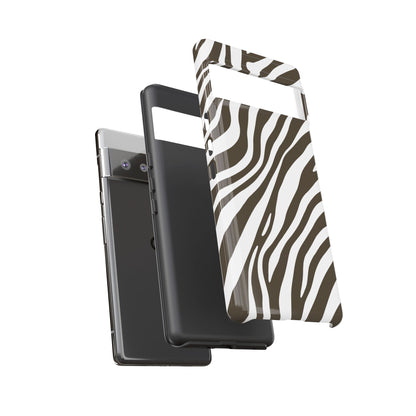 Modern Mocha Zebra Print Phone Case