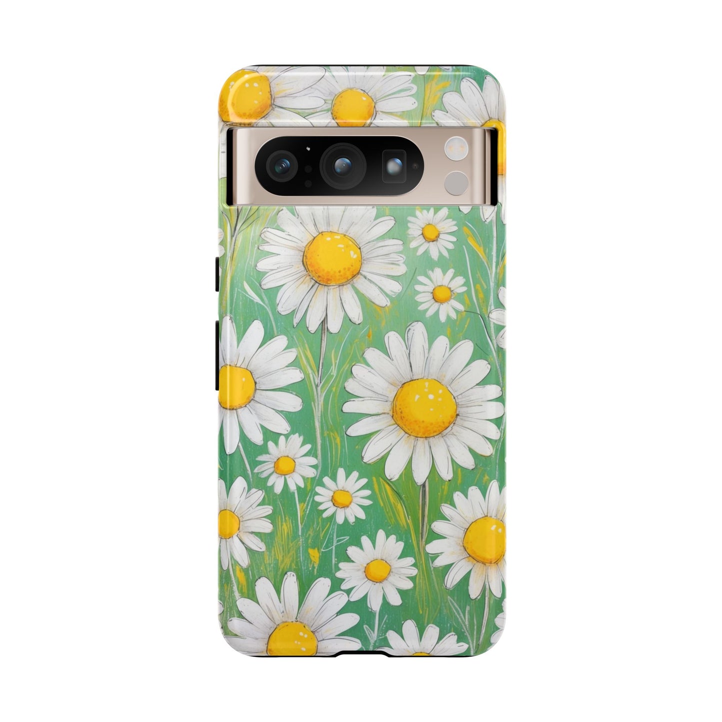 Google Pixel 8 Pro / Glossy Phone Case - Daisies Floral Pattern 4 Phone Case