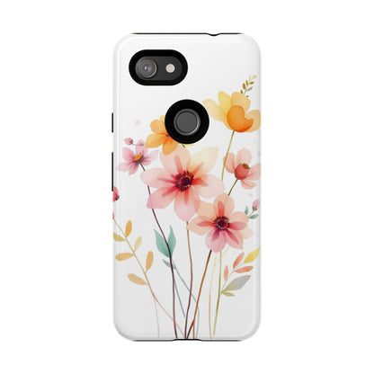 Boho Chic Watercolour Blooms Design Phone Case