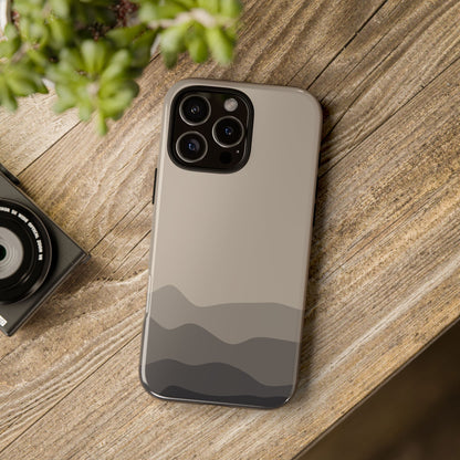 Beige Abstract Waves Protective Phone Case - Beige Phone Case