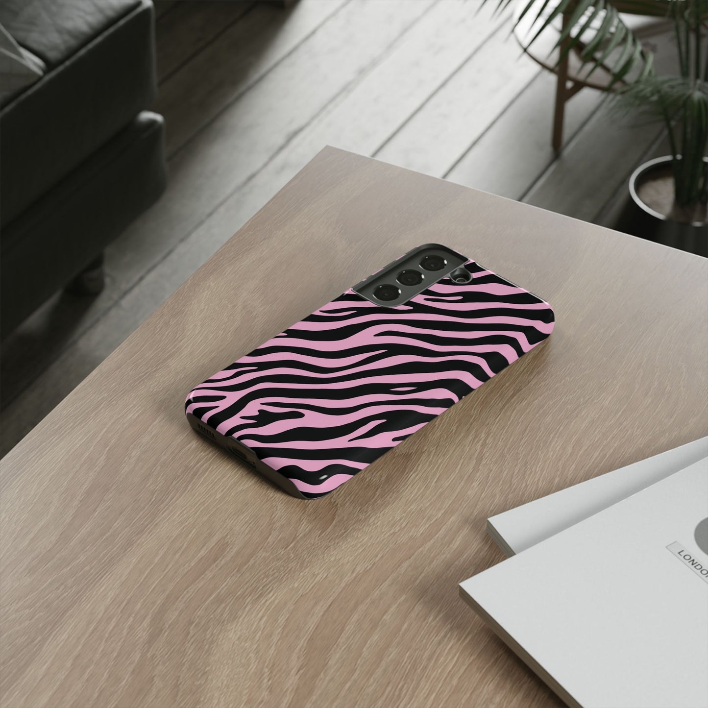 Stylish Blush Zebra Print Phone Case