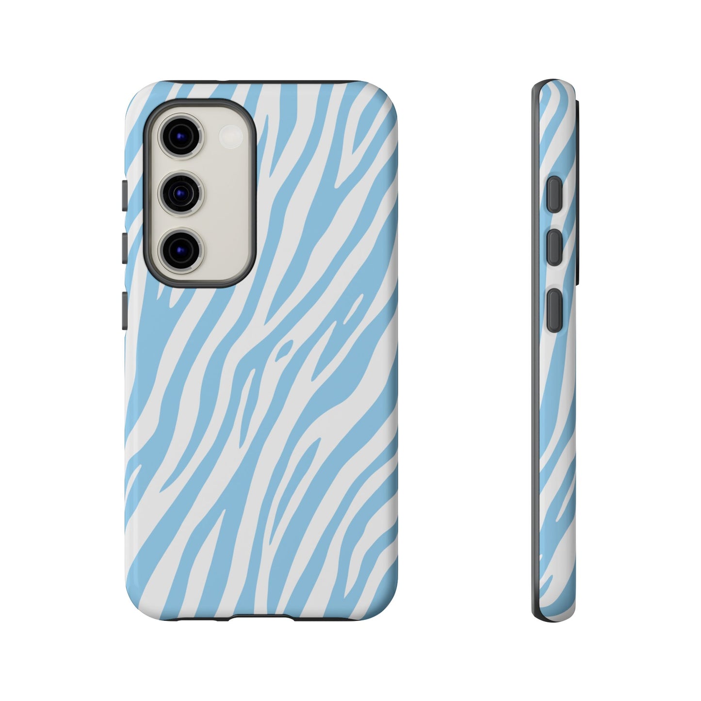 Sky Blue Tiger Print Phone Case