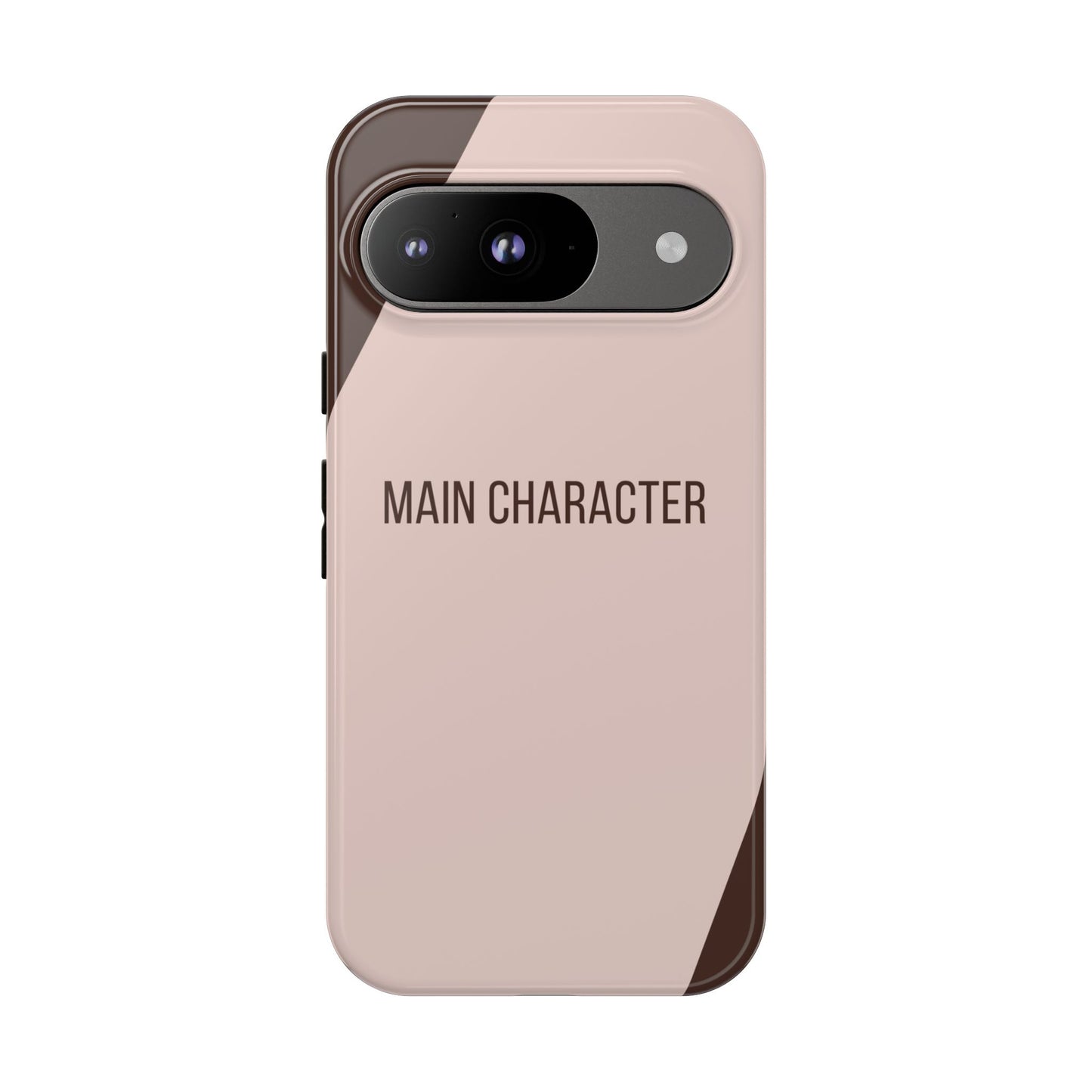 Google Pixel 9 / Glossy Phone Case - Sassy Statement Case ’Main Character’ in Pink & Brown